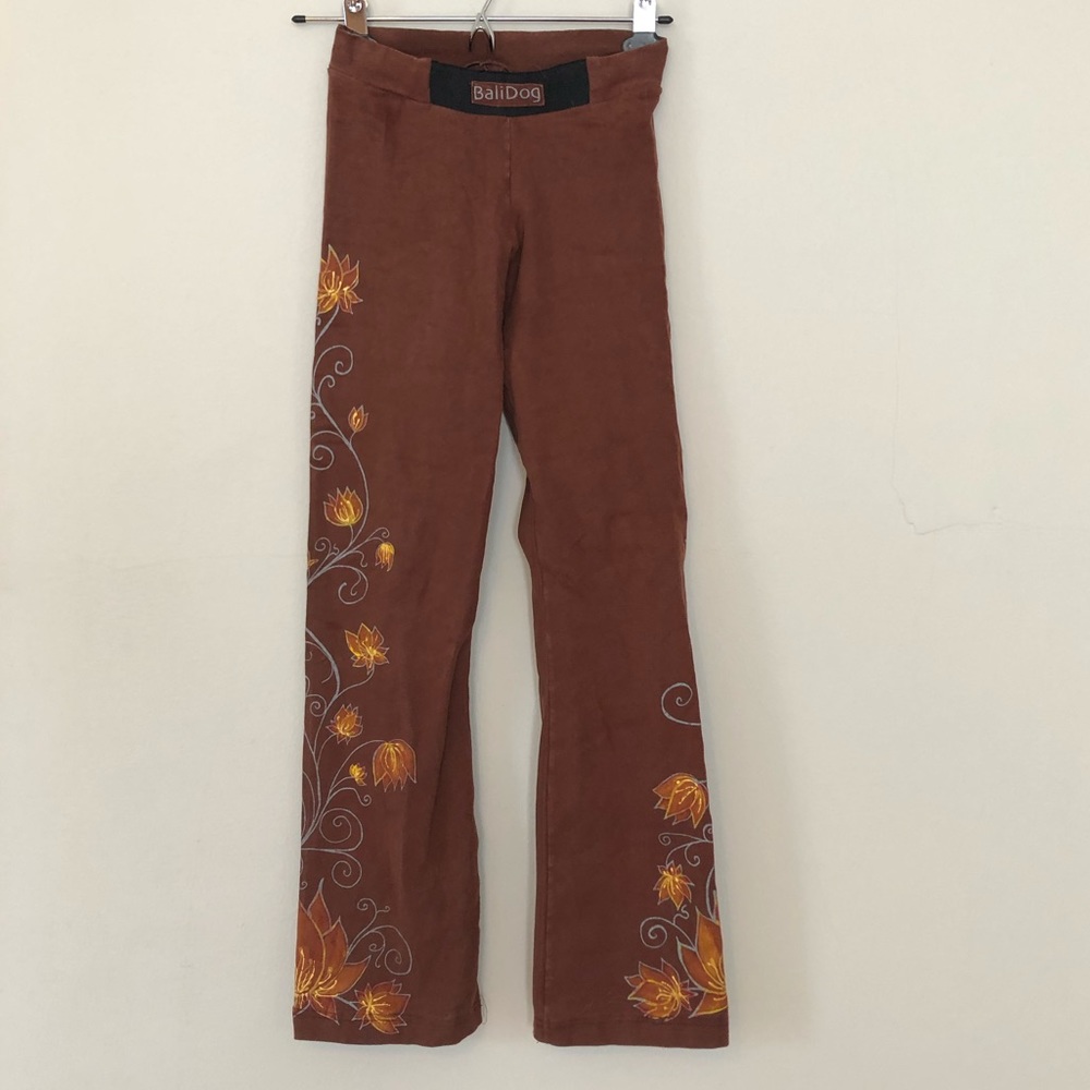 Sustainable Hand Painted Yoga Pant Flared Leggings